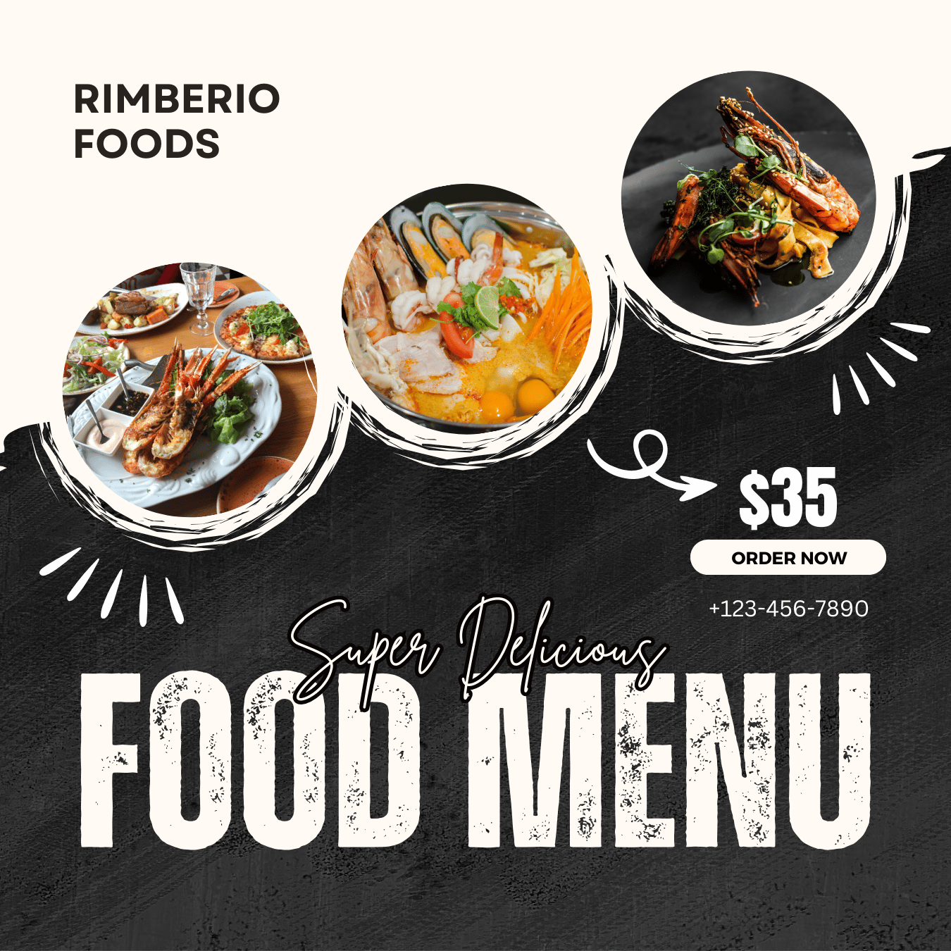 Social Media Management - Food Menu